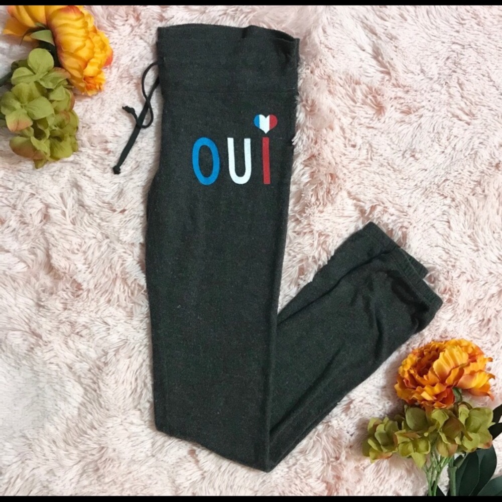 NWOT Wildfox Oui Grey Jogger Pants